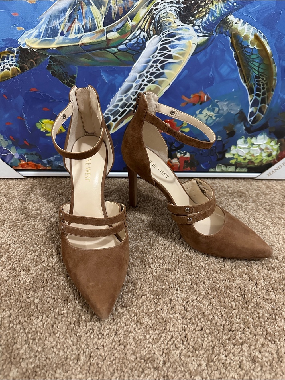Nine West Suede Heel EUC